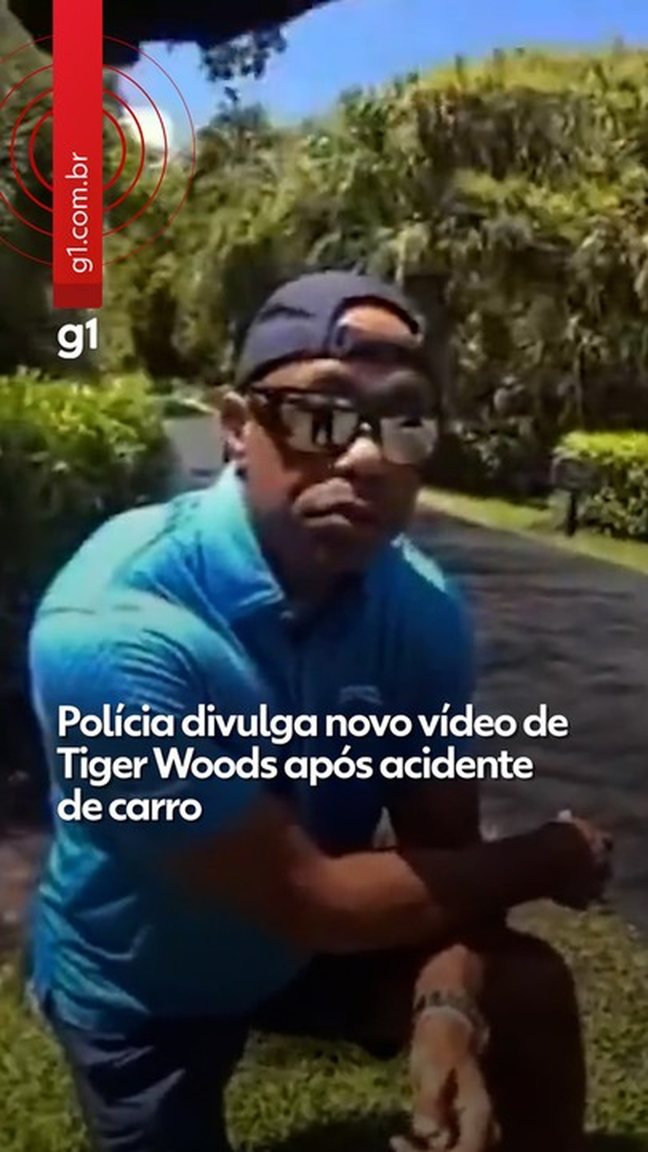 Polícia divulga vídeo de Tiger Woods após acidente de carro; 'Eu estava olhando o celular', diz atleta
